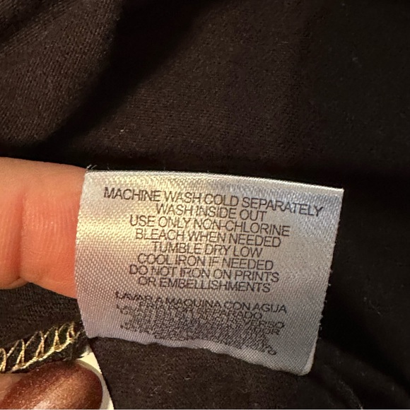 Touch By Alyssa Milano NHL Pittsburgh Penguins Black Tee w/ Gold Back Zipper EUC - Picture 10 of 10